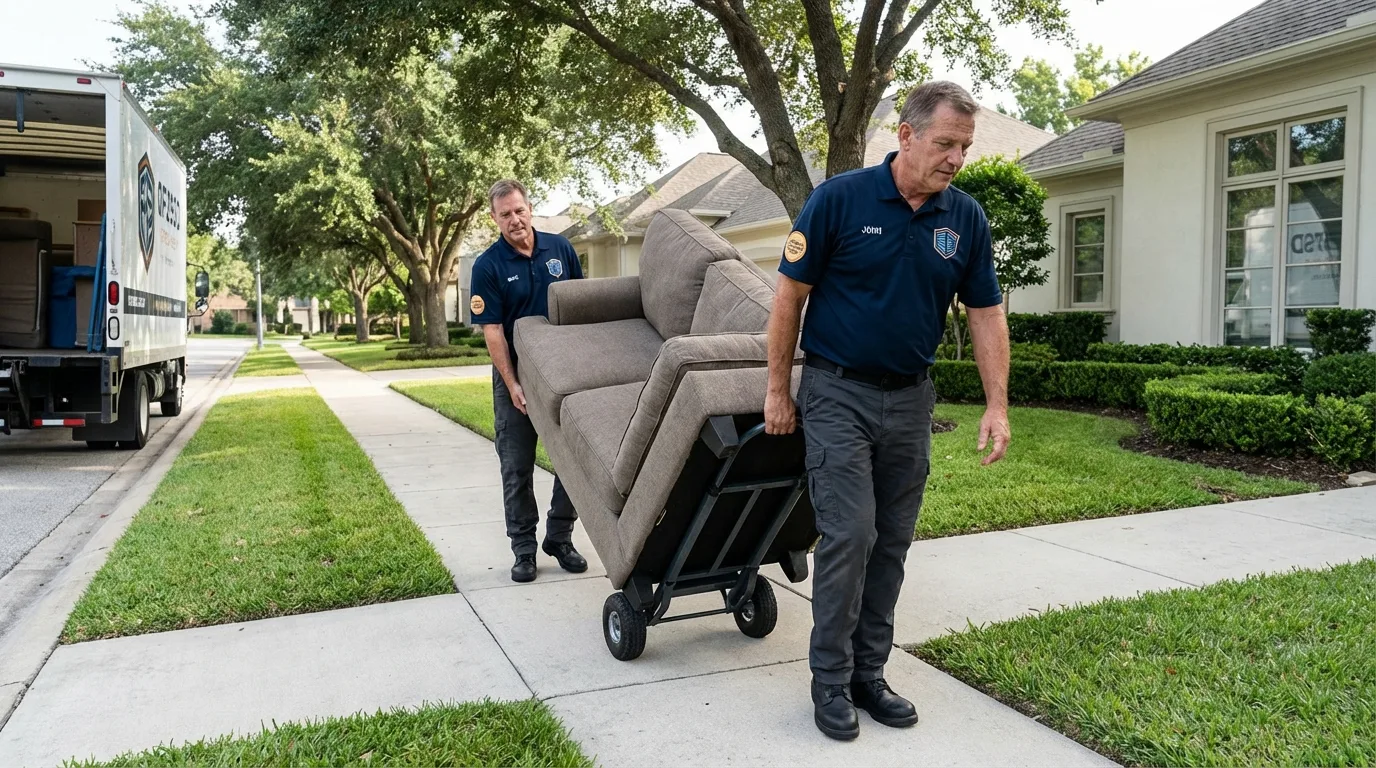 Local residential moving crew loading furniture in Gillette, WY